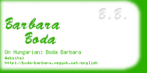 barbara boda business card